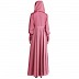 Umbrella abaya in shiny nida fabric- Puce Pink Umbrella abaya in shiny nida fabric- Puce Pink